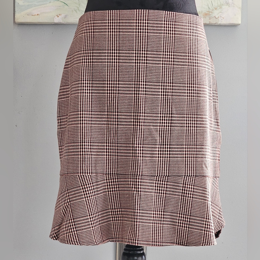 WHBM Plaid Mermaid Boot Skirt Sz 8